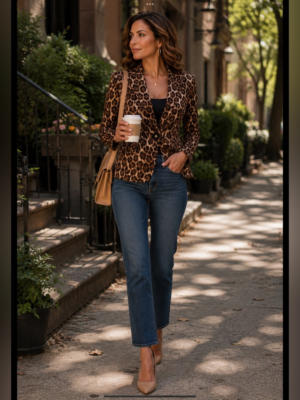 Cache Blazer Womens Leopard Print Fitted Tailored Jacket Size 6 old money
Glam - Picture 3 of 16